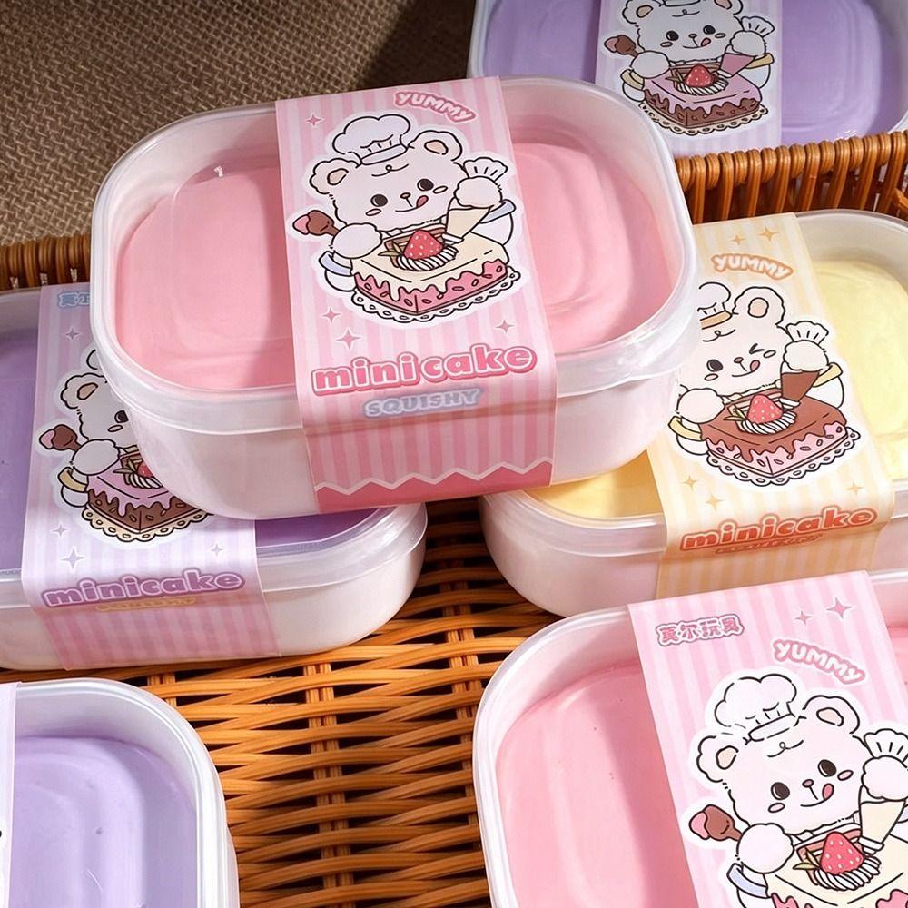 Kneading Design Simulation Cake Box PU Ball Material Squishy Sensory Toy Office Desk