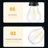 4Pcs Solar Camping Lights 3 Modes Waterproof Tent Lantern Rechargeable LED Lights for Hiking