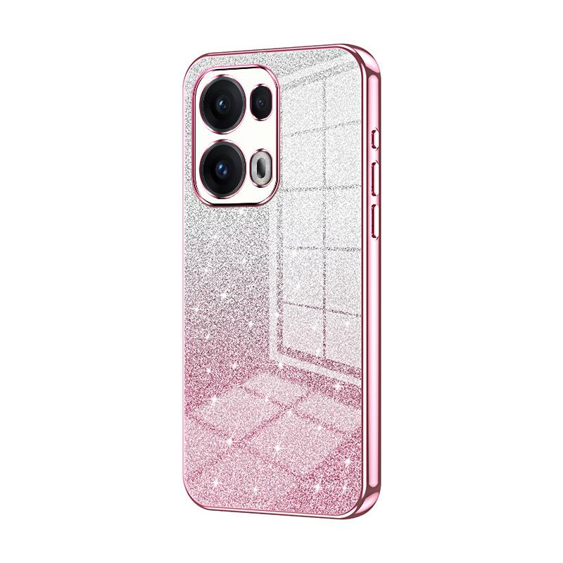 Подходит для OPPO Reno15Pro гальванизированный чехол для телефона с блестками Reno14Pro прозрачный Reno13 защитный чехол