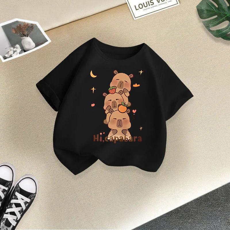 Children's Casual Short-sleeved T-shirt - Summer Boys' And Girls' Loose Capri Ballo T-shirt