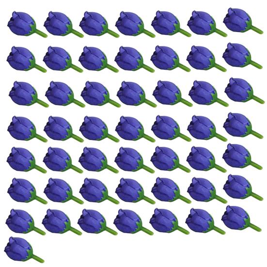 50Pcs 2cm Fake Roses Bud Artificial Flower Wedding Bride Bouquet DIY Party Decor