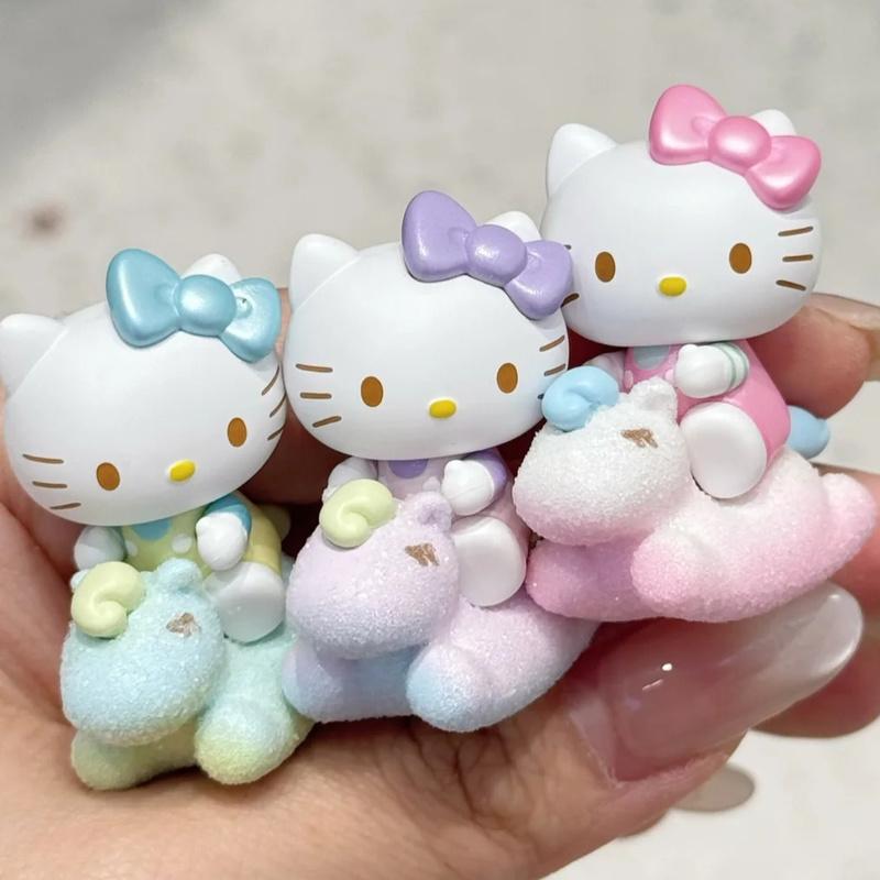 Hello-Kitty Childlike Pony Cute Bean Cute Piece Blind Bag Confirmed Model Figurine Girl Cute Gift Holiday Surprise Decoration