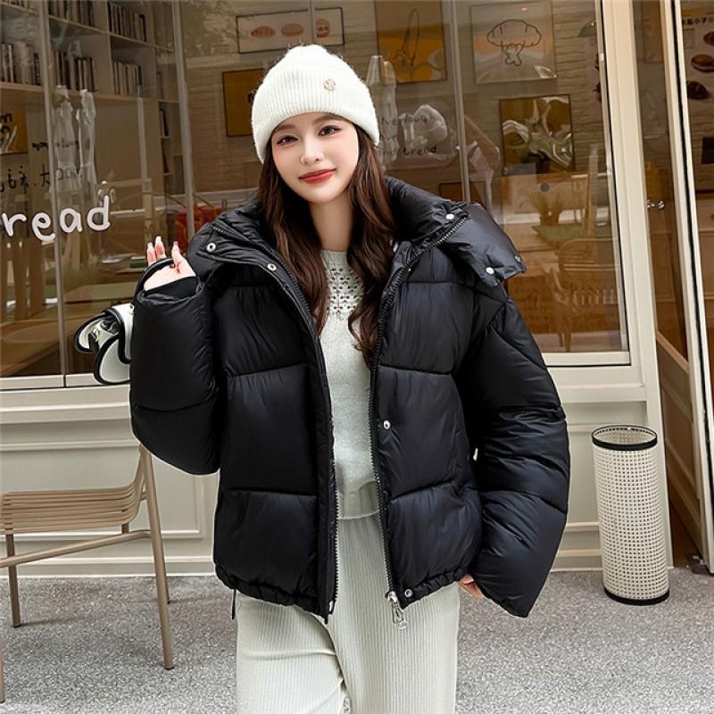 Womens Short Puffer Coat Hooded Winter Warm Loose Fit Petite Girls