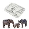 Jungle Animals Silicone Rubber Flexible Food Safe Mould Clay Resin Ceramics Candy Fondant Candy Chocolate Soap Mould