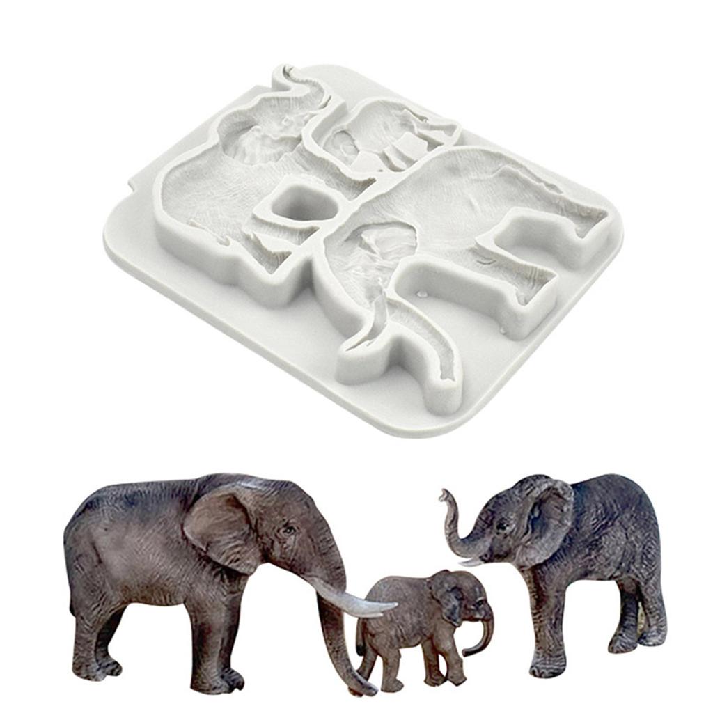 Jungle Animals Silicone Rubber Flexible Food Safe Mould Clay Resin Ceramics Candy Fondant Candy Chocolate Soap Mould