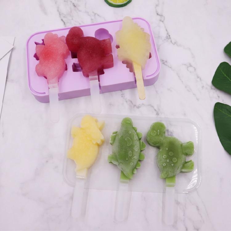 Силиконовые формы для мороженого Форма динозавра Лед для Pop Mould Многоразовые Мороженое Mou
