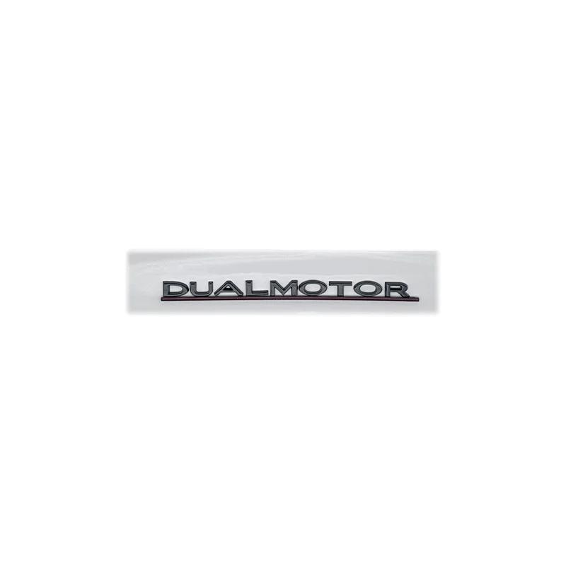 yz DUAL MOTOR Underlined Letters Emblem for TESLA Model 3 Y S X Car Styling Refitting Trunk Badge Sticker Chrome Black Accessories