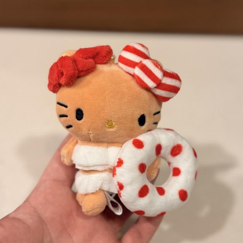 Girl black Holiday Kitty Beach Sunglasses Plush toy Keychain Fashion KT Plushies Doll Bag Pendant Decoration Stuffed