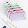 1PC Nylon Zipper Pencil Bag Transparent Pens Storage Bag Pouch for Staff Students Pencil Bags Stationery Storage Mesh Pens Bag