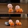 Главная Маленький монах Изделия из смолы Микропейзаж Сделай сам Буддийские украшения для настроения Цветочный горшок Садовое украшение Буддийский монах Миниатюра