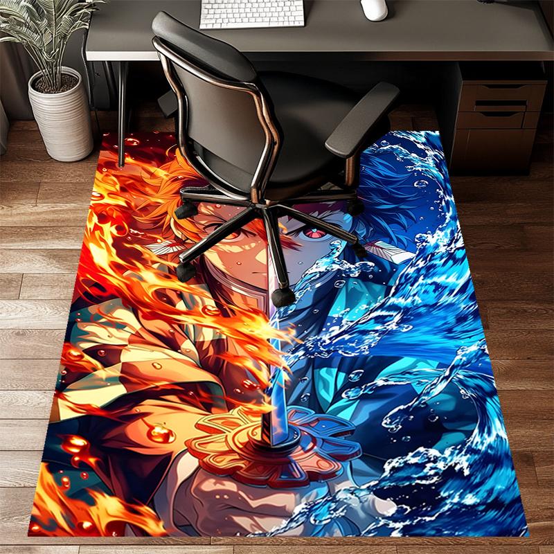 Kamado Tanjiro2Printed Area Rug Carpet for Bedroom Living Room Home Decor Rugs Mat Non Slip Mat Rug for Bedside