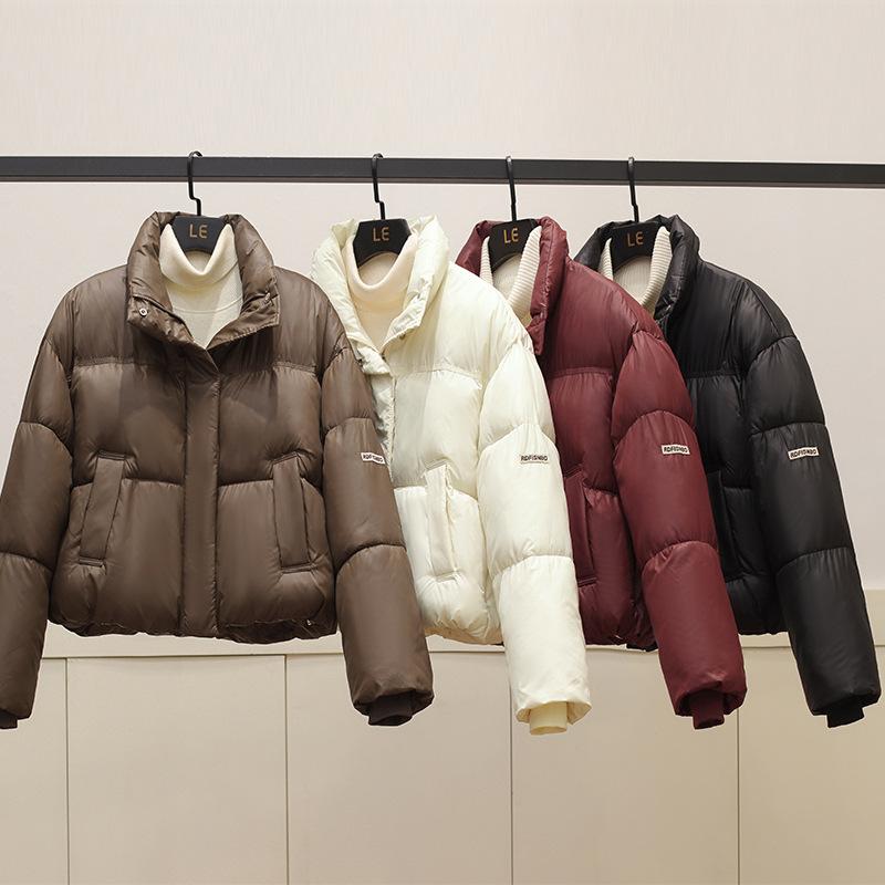 Stand-up collar bread down cotton-padded jacket women's short short winter new cotton-padded jacket for small people