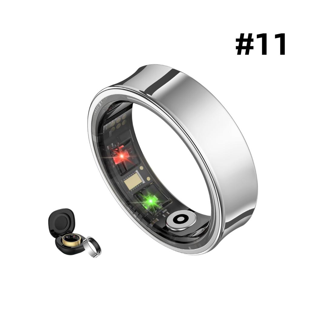 Smart Ring - Health Tracker with SPO₂/HRV/Sleep Monitor, 5ATM Waterproof & No Subscription, 7-Day Battery for Men & Women, iOS A