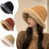 Hat Female Bag Head Hat Plush Hat Female Bucket Hat Small Loose Thermal Hat Versatile Cold Hat Female