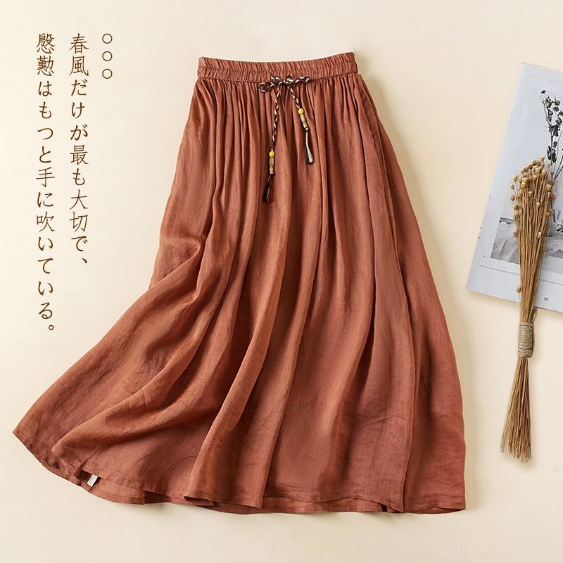 Летняя юбка-бюстье средней длины в двухслойном стиле Literary Vintage