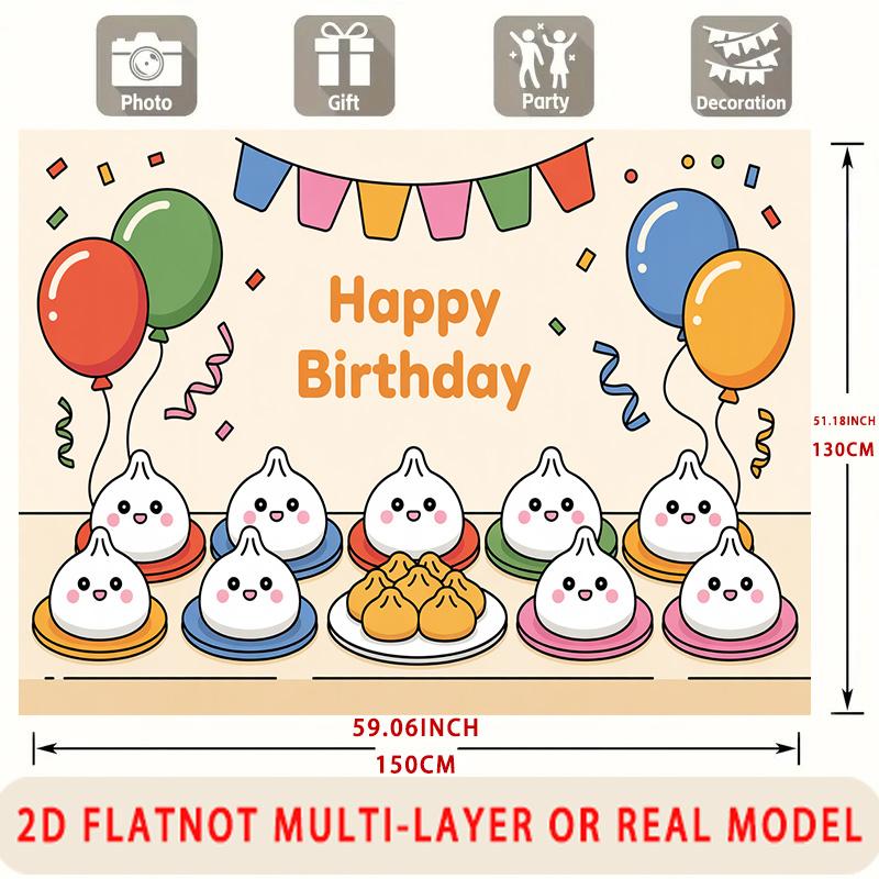Party Backdrop Happy Birthday Birthday Photo Booth Background Front Door Decor
