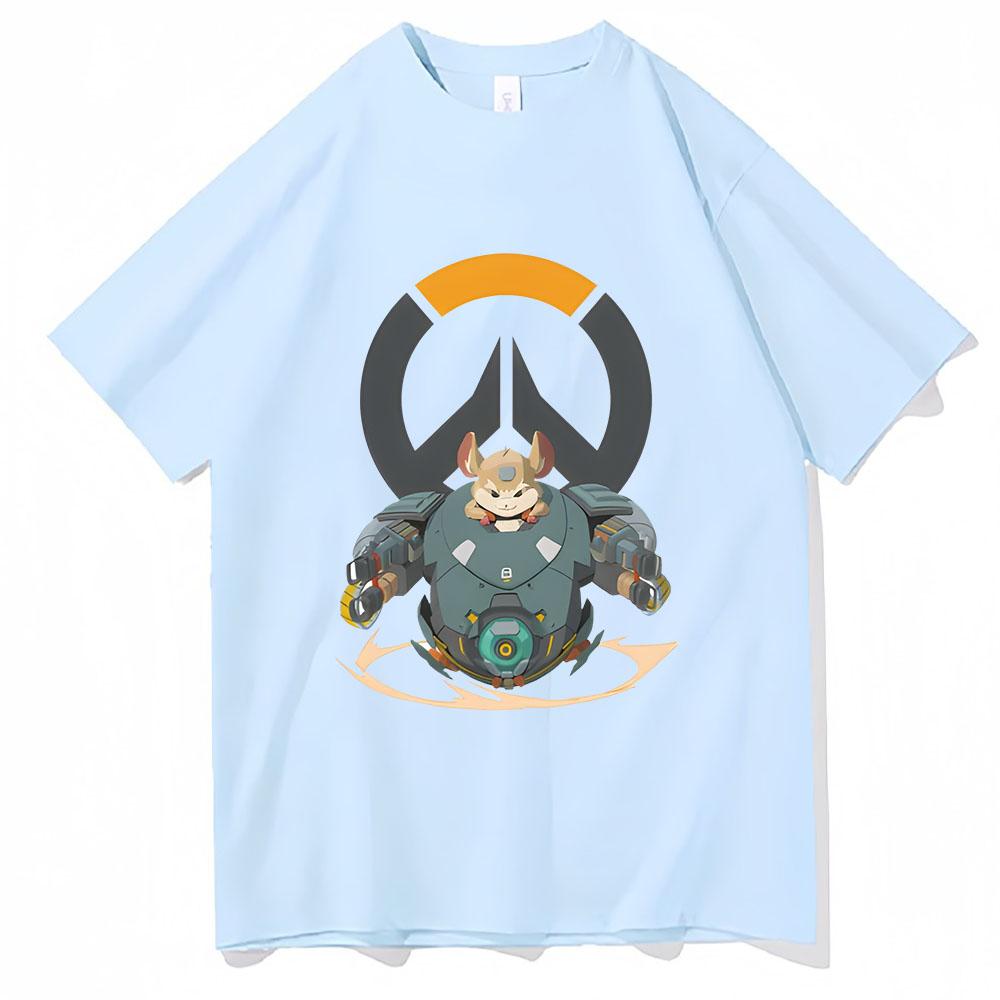 Летние Игры Overwatch Графические мужские футболки Высокое качество Одежда Харадзюку Повседневные Свободные Футболки с коротким рукавом Женские футболки Топ