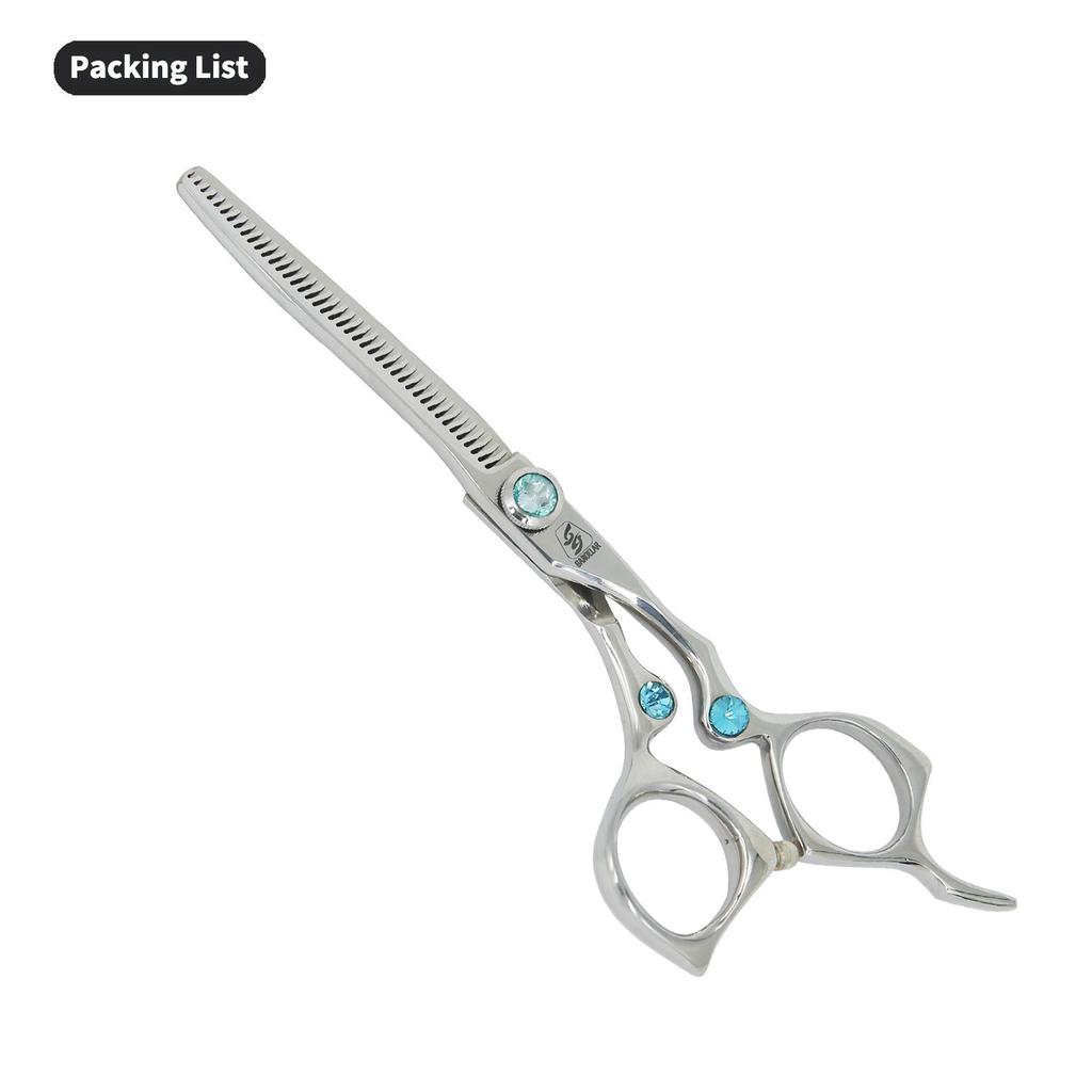 SANGELAR 6 Inch Senior Hairdresser Professional Hair Scissors Cutting Scissors Thinning Shear Barber Hairdressing Beautiful Design Grooming Tools