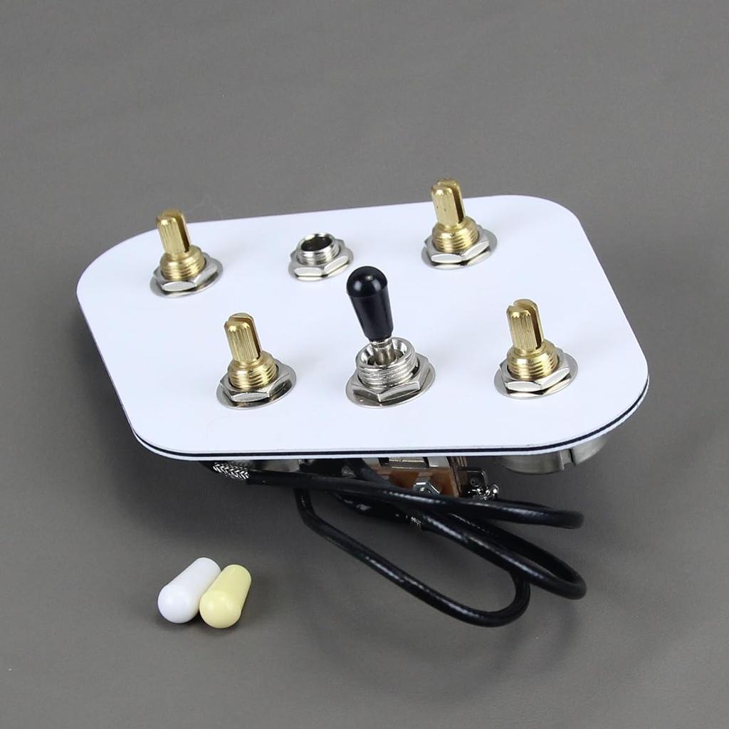 FLEOR SG Style 2T2V Предварительно распаянный комплект жгута проводов - Включает 3-позиционный переключатель и потенциометр Push-Push
