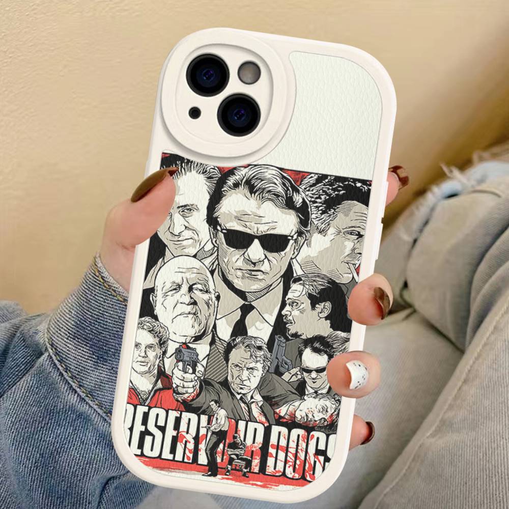 Crime Movie Reservoir-Dog Leather Phone Case For IPhone 16 16e 15 14 13 12 11 Pro Max Plus Mini Cover