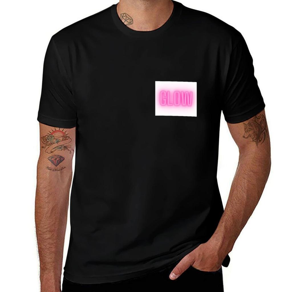 Glow Hologram Design Tshirt Big Size Crew Neck Tshirt