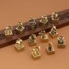 Chinese Brass Zodiac Vintage Seal Key Chain Pendant Backpack Pendant Craft Souvenir Gift