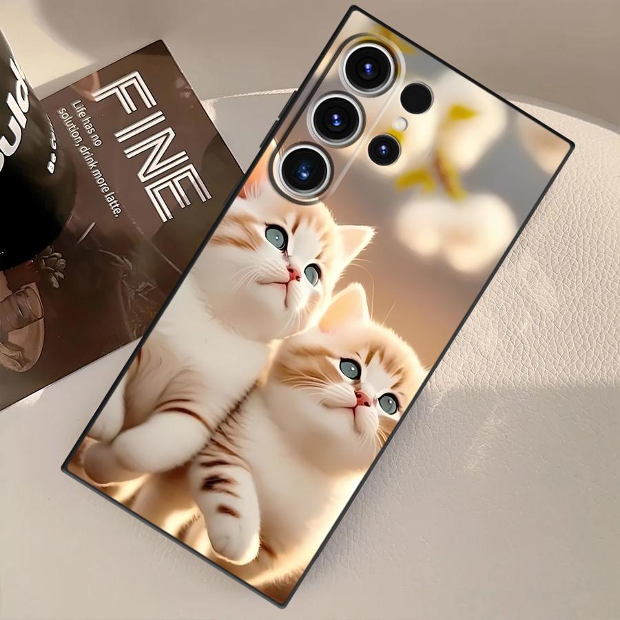 Милый Чехол-Арт с Кошкой для Samsung Galaxy S26 Ultra S23 S24 S20 Ultra S21 FE S10 S9 Note 20 8 9 10 S25 Plus Чехол для Телефона