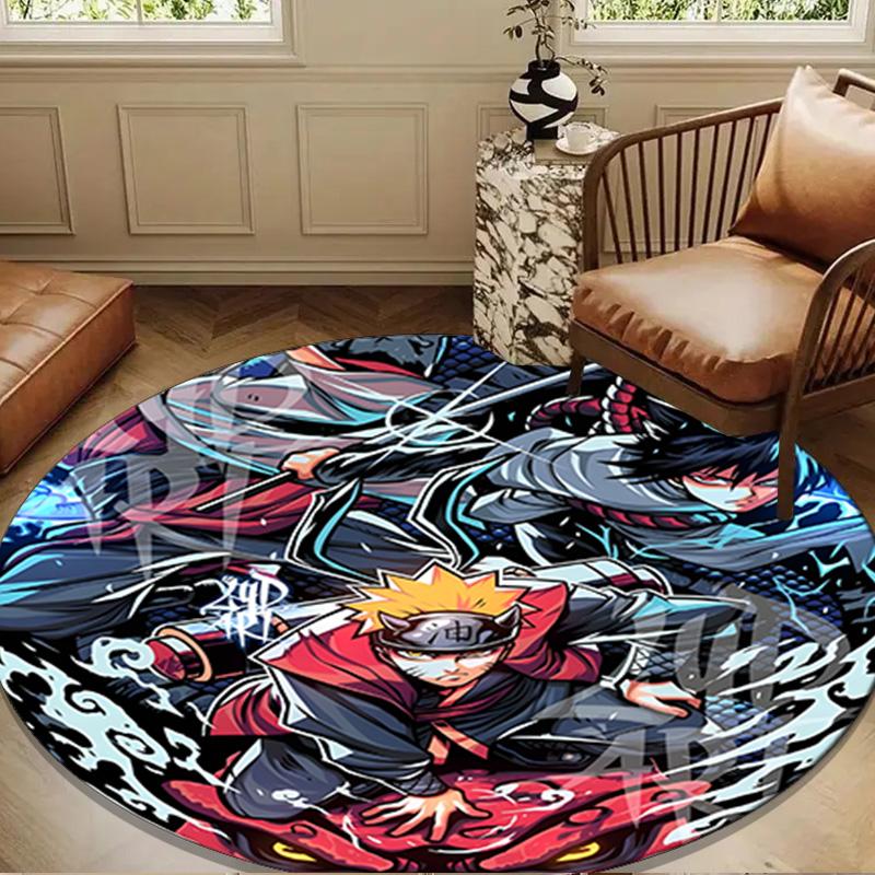 Dark villainous ninja Round Rug for Livingroom,Bedroom, Palyroom, Chair Rug, Area rug, Circle Carpet, Large Size Fan Christmas gift
