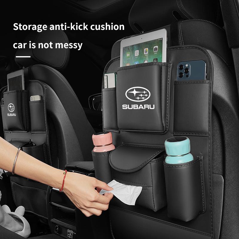 Car Seat Back Storage Bag Backrest Anti-kick Pad For Subaru Outback Brz Wrx Xv Ascent Forester Impreza Legacy Auto Accessories cy5
