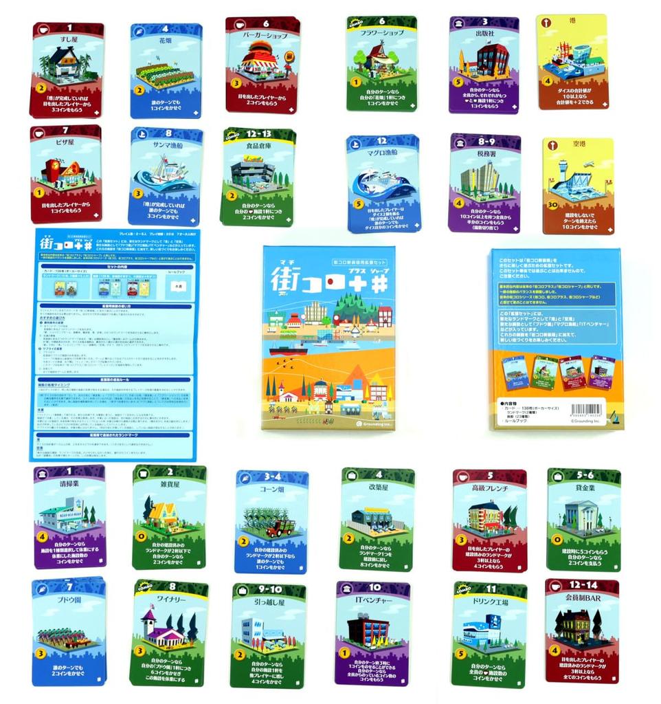 Настольная игра Grounding Machi Coro Plus Sharp 30 Ages, набор дополнений (2-5 игроков, Минуты, 7+)