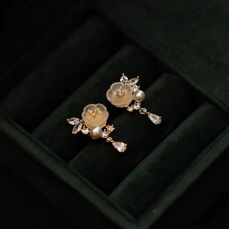 Китайские серьги цветок японский стиль милые серьги женская популярность Не болят серьги силиконовые накладки качаются Подходят при аллергии на металл