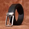 Простой легкий роскошный универсальный ремень из коровьей кожи первого слоя, мужской кожаный ремень с пряжкой, деловой тренд, для брюк, мужской