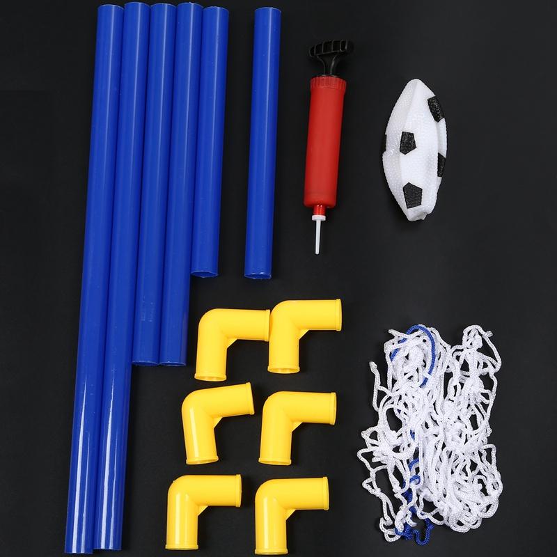 Крытый мини-складной футбольный мяч для ворот, набор сеток + насос, детский спорт, уличная домашняя игра, игрушка, подарок на день рождения, пластик