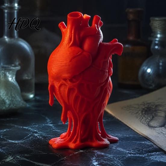 Реалистичная модель сердца с кровеносными сосудами, 3D-печатная модель человека, Анатомическая фигурка, Декоративная скульптура, Странные Хэллоуинские принадлежности с подтеками