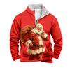 Men's Christmas Stand-up Collar Sweatshirt, Hot-selling Outdoor Casual Top With  Collar