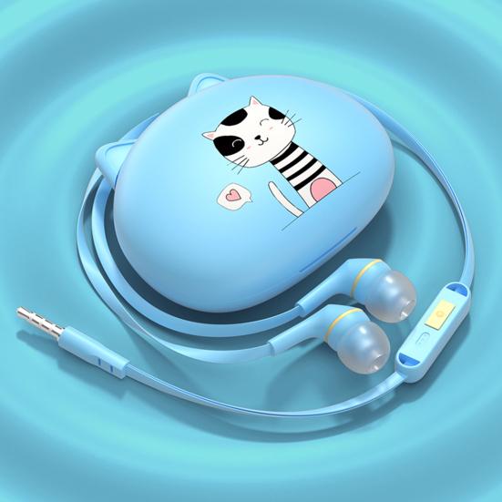 Проводные наушники-вкладыши Универсальные Hi-Fi стерео наушники с шумоподавлением и мультяшными кошачьими ушками