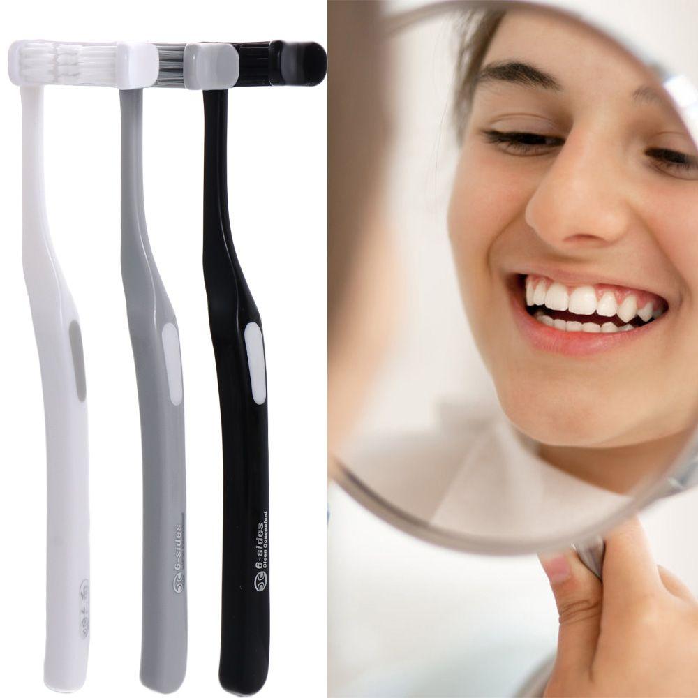 Teeth Cleaner Oral Hygiene Tool Daily Clean All Wrapped Toothbrush Oral Care Brush Cleaning Tooth Brush 6 Sided Toothbrush