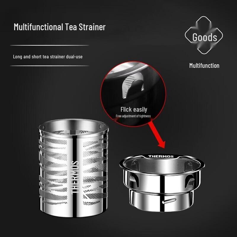 Thermos Бутылка с двойными стенками и стеклянным заварником для чая