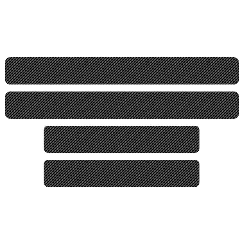 DBGO4 4pcs Carbon Fiber Car Door Sill Threshold Protector Stickers Anti Scratch For Citroen C1 C2 C3 C4 C5 C6 C8 C4L Car Accessories