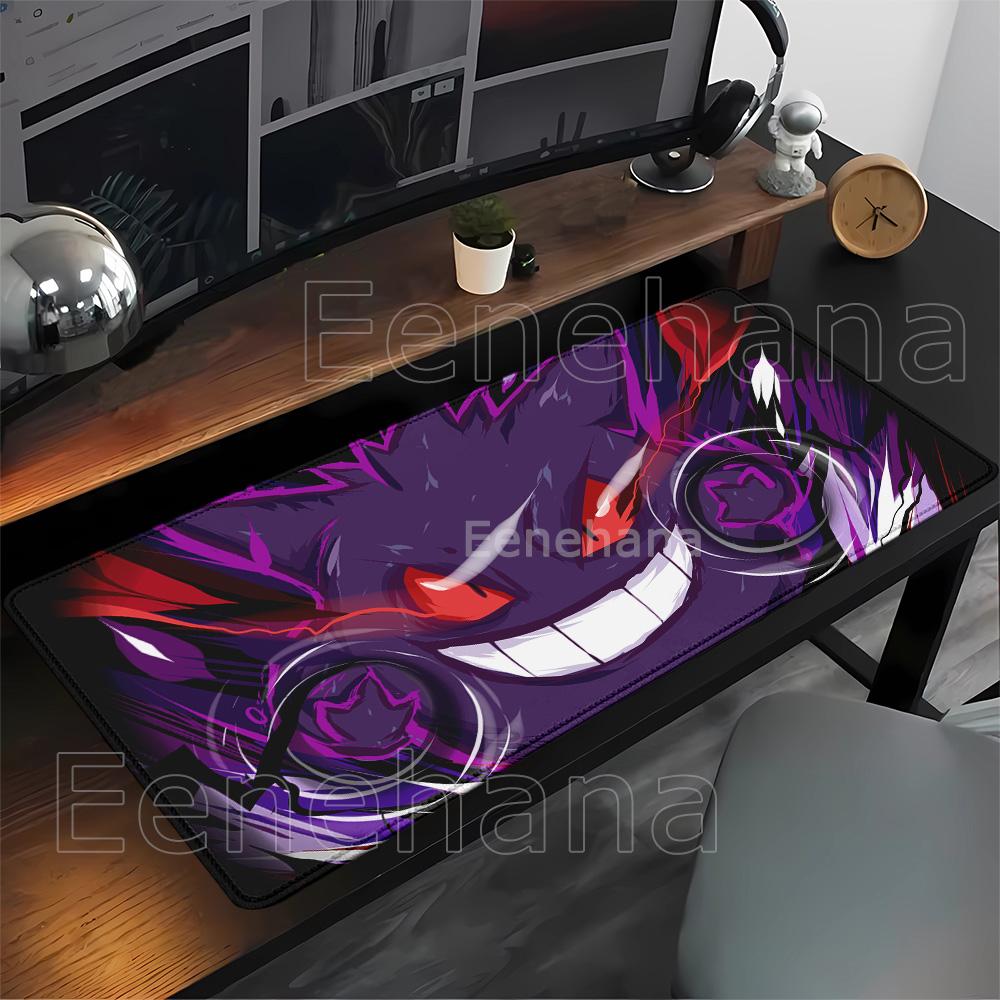 Gengar Anime Kawaii Mouse Pad Pc Keyboard Gaming Office Cute Playmat Hd Printing Overlock Esports Nonslip Base Desk Mat