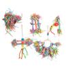 5Pcs Bird Shredding Toys Safe Colorful Bird Foraging Shredder Toy with Hook for Parrots Parakeets