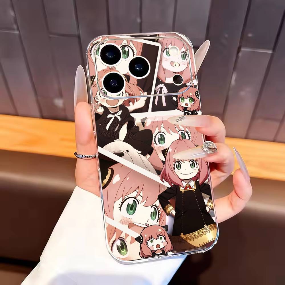Spy x F-Family Phone Case For iPhone17,16,15,14,13,12,11 Plus,Pro Max Soft Transparent Cover