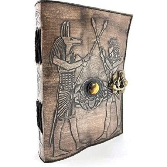 Egypt Theme Leather Journal Handmade Writing Notebook Travel Diary Daily Notepad
