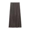 Fashion Style 2024 Summer New Women's Brown Light Elegant Pleated Skirt Mid-Length Skirt 05221621717