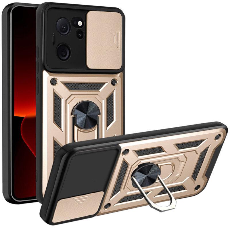 Armored case for Xiaomi 13T / 13T Pro, CamShield Slide, gold