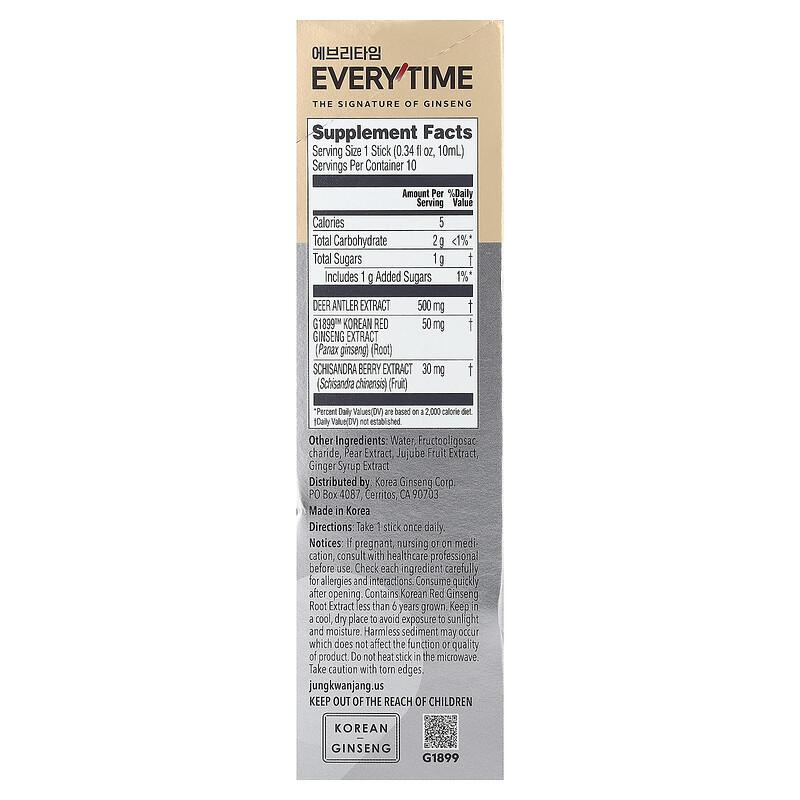 Deer Antler, Everytime Power Full, 10 Sticks, 0.34 fl oz (10 ml) Each