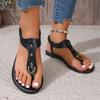 Women  Thong Sandals Summer Simple Fashionable Flats Outdoor Beach Shoes Casual Ladies Rome Sandals Sandalias De Mujer