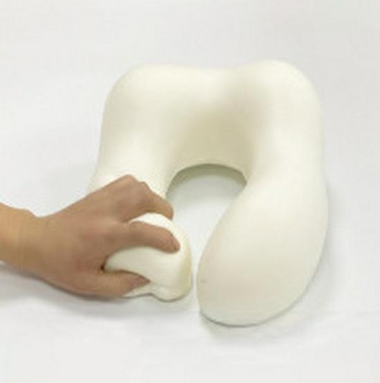 Портативная U-образная подушка с эффектом памяти для поддержки шеи для путешествий и офиса