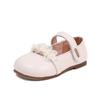 Girls princess shoes 2025 new summer baby girl white small leather shoes with skirt soft sole children's single shoes spring and summer