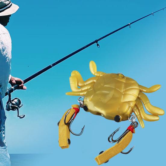 4.5CM/6G 6.5CM/13G Fishing Soft TPR Lure Crab Shrimp Squid Bait Octopus Trolling Swimbait Bass Freshwater Saltwater Fishing Jig Bait